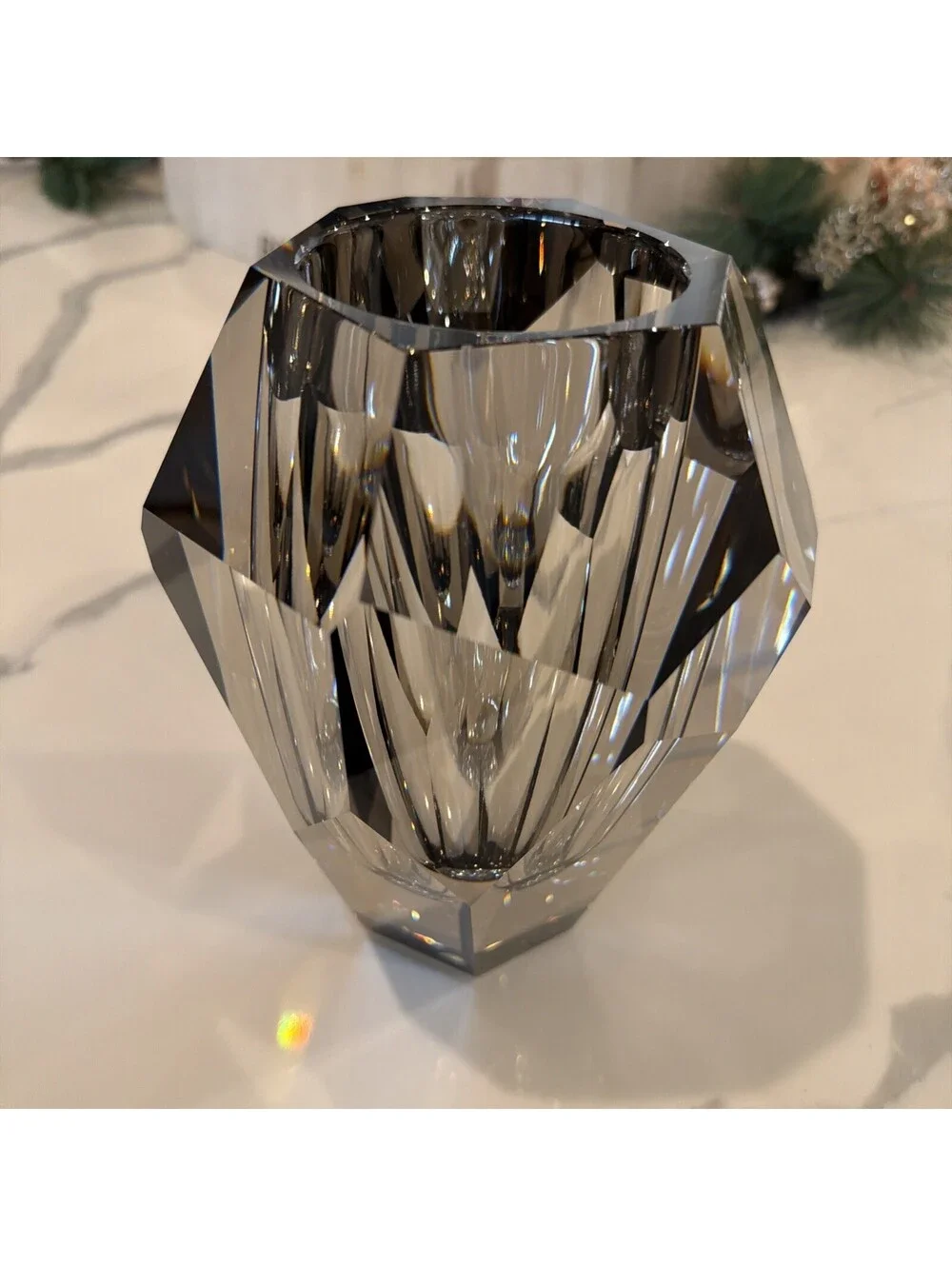 Swarovski Silex Vase - Satin.  Huge Vase - Retired And Discontinued GORGEOUS